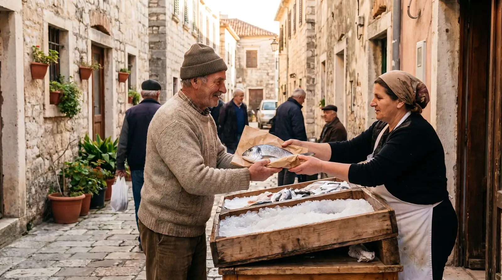 The Fisherman Who Brings Sea Bream to Saranda Every Morning